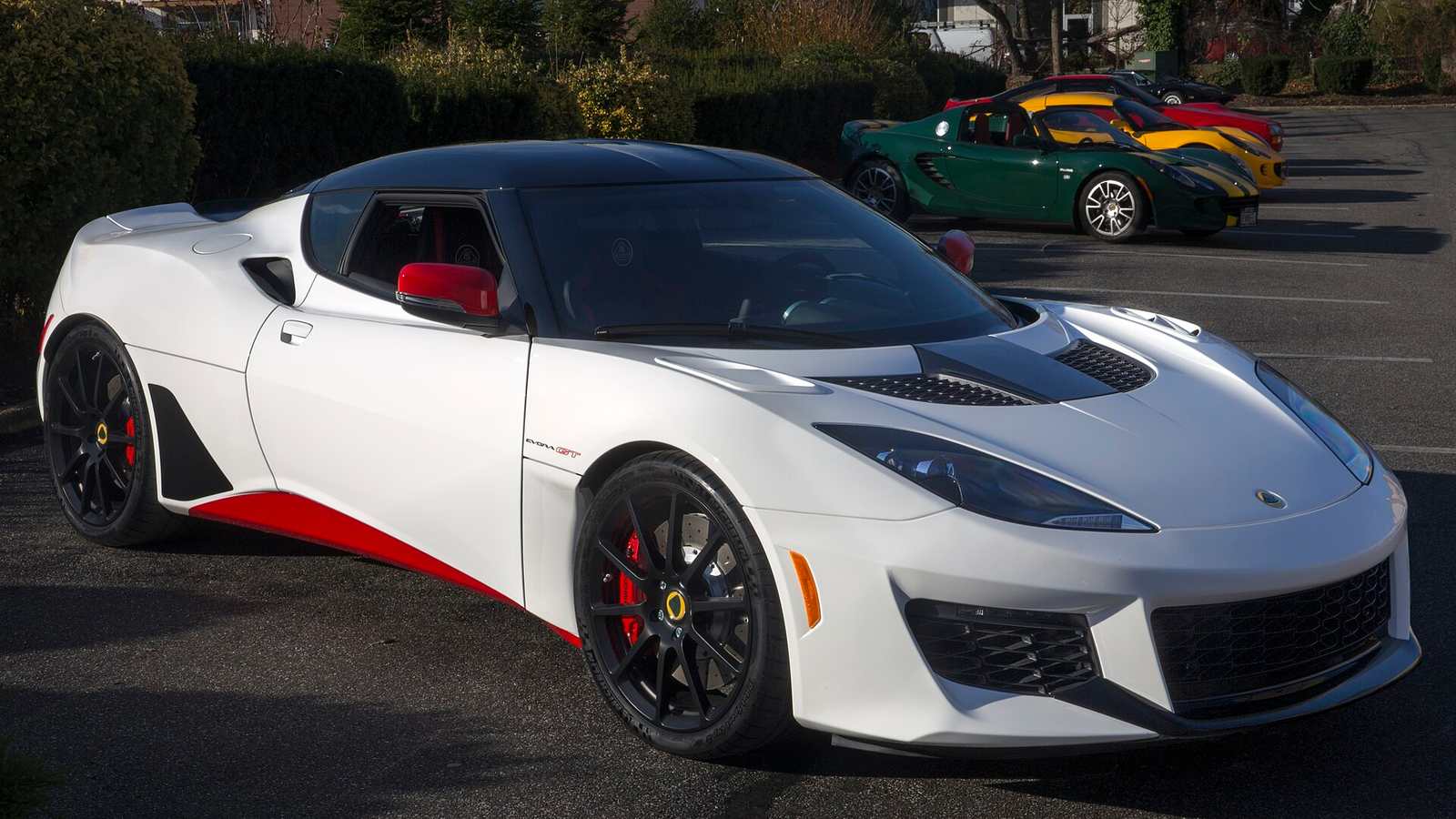 A white Lotus Evora GT