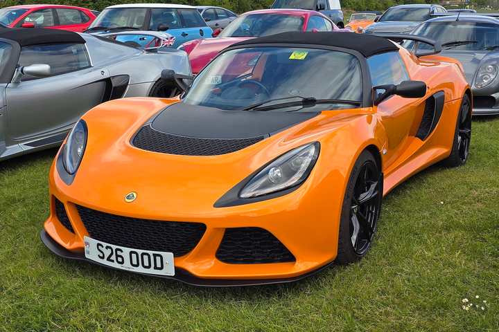 An orange Lotus Exige Sport 350