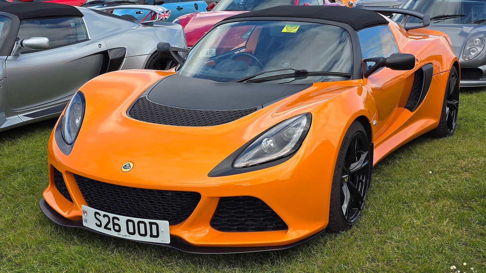 An orange Lotus Exige Sport 350