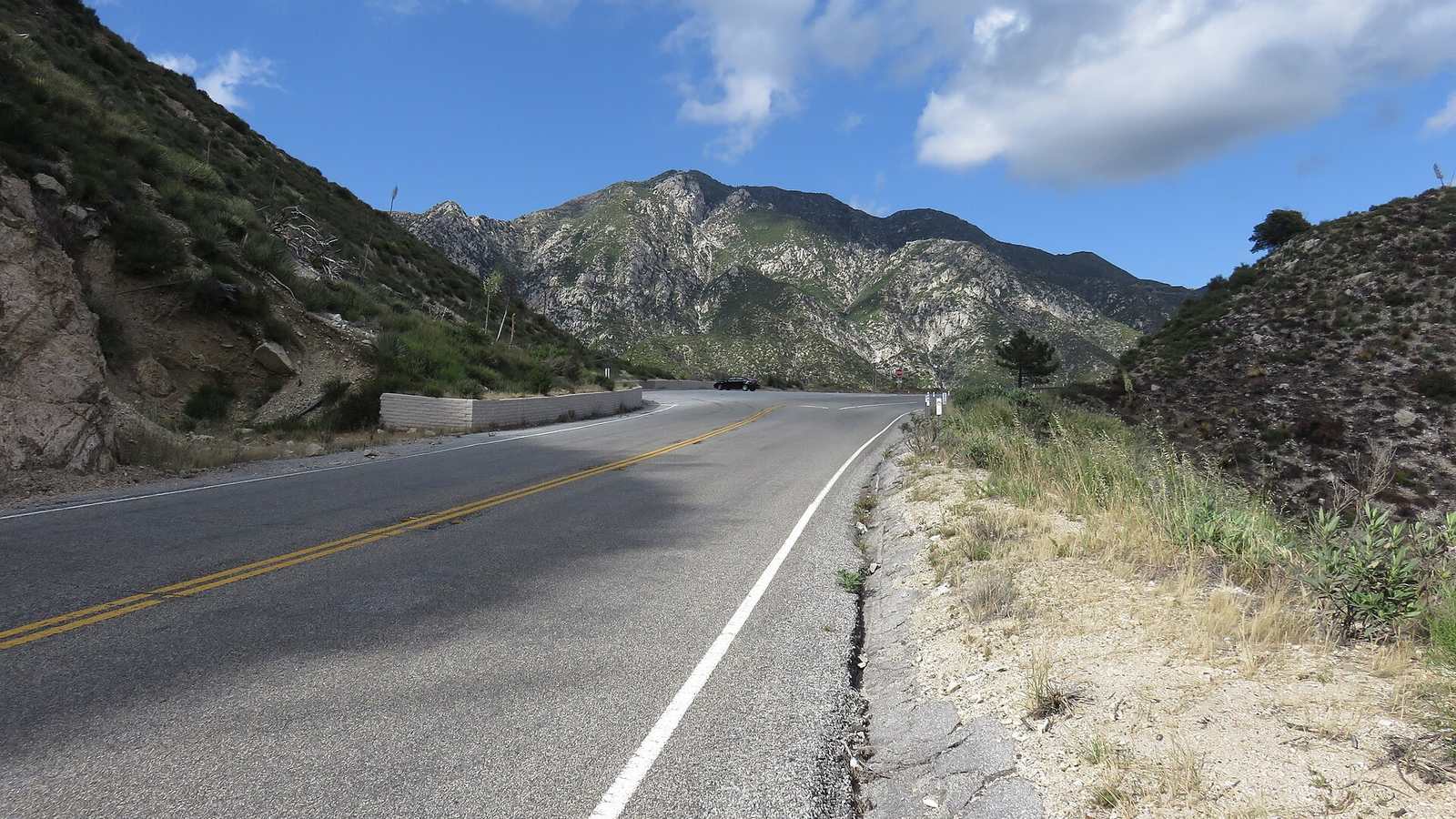 Angeles Crest Highway curving through the San Gabriel Mountains
