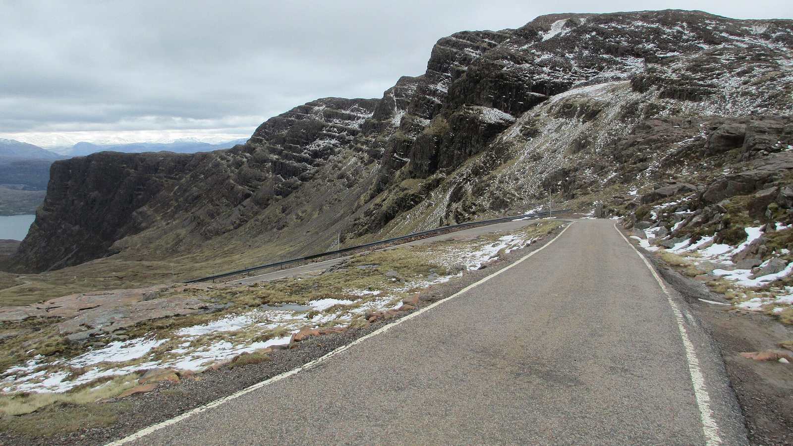 The single-track Bealach na Bà road crossing the mountains to Applecross